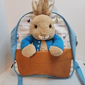 Peter Rabbit plush back pack 12 wide 14 inches tall very cute great quality